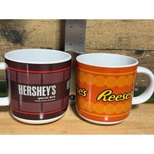 2 Mugs Reeses And Hersey Cup's Coffee Cups New Tea Decor Decoration